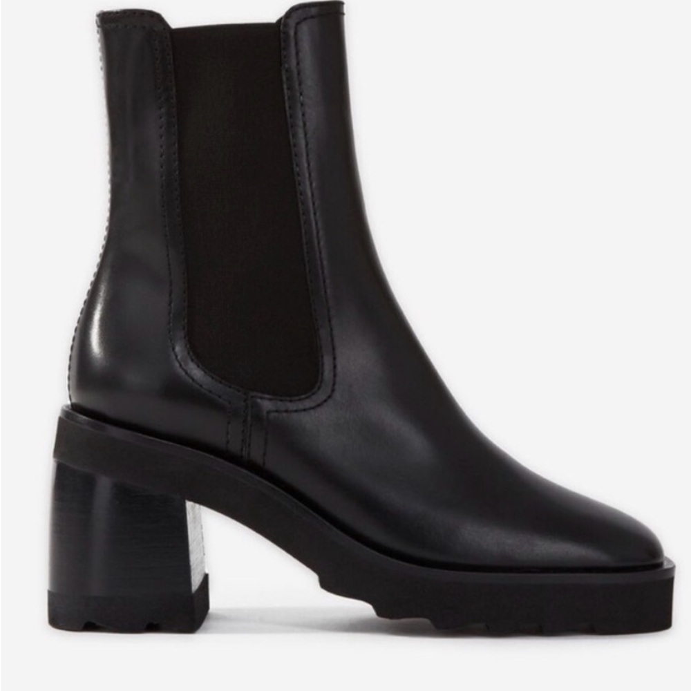 The Kooples Black Leather Chelsea Ankle Boots Retail $520 Worn Once FRA 41 US 10 - Picture 6 of 15